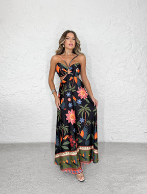 Vestido Longo Camila Tropical Exuberante